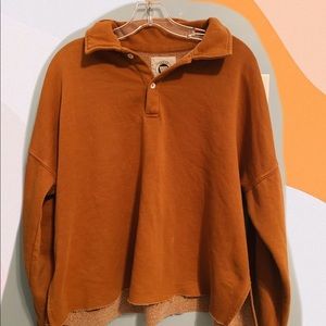 Urban Outfitters Brown Button Pullover